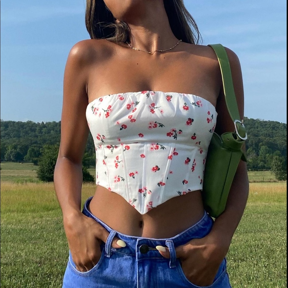 Princess Polly Flora Bustier Top